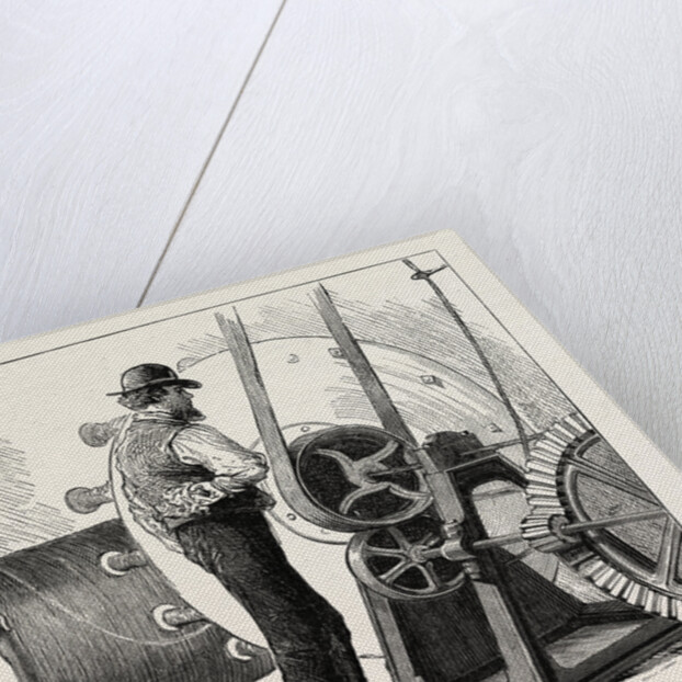 Manufacturing an Electric Telegraph Cable: Coating the Electric Core with Jute, 1873 by Anonymous