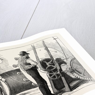 Manufacturing an Electric Telegraph Cable: Coating the Electric Core with Jute, 1873 by Anonymous