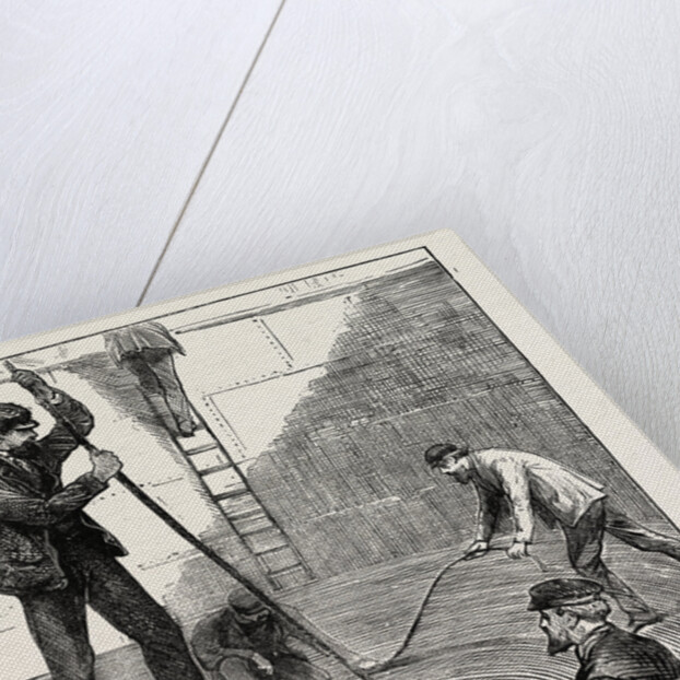 Manufacturing an Electric Telegraph Cable: Coiling Down the Cable in the Tank, 1873 by Anonymous