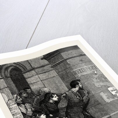 The In Paris During the Fighting: Waiting for the Troops, Not Far Off, France, 1871 by Anonymous