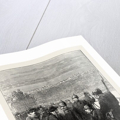 The Prussians Examining Passes at the Bridge of Asnieres, France, 1871 by Anonymous