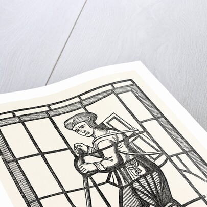 The Pedlar and His Dog, From A Window in Lambeth Church, London by Anonymous