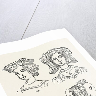 Old English Head Dress by Anonymous