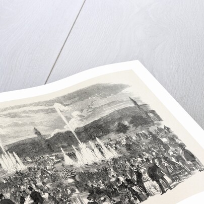 The First Display of the Fountains on the Upper Terrace of the Crystal Palace, London, 1855 by Anonymous