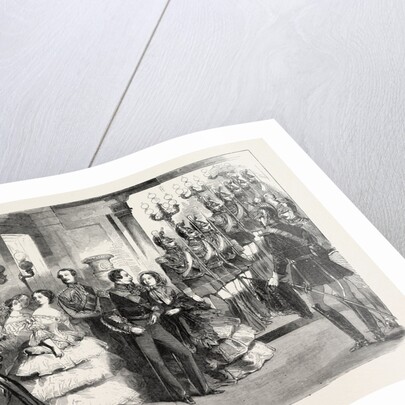 The Royal and Imperial Party Ascending the Grand Staircase of the Palace of Saint Cloud, France, 1855 by Anonymous