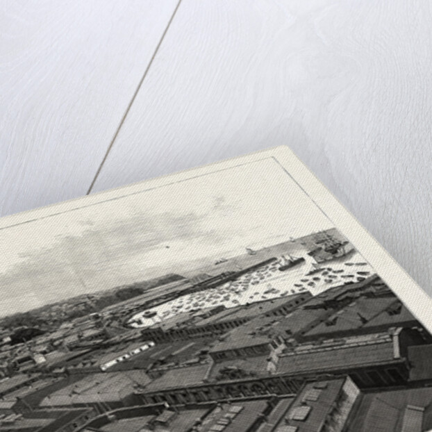 Chile: The Port of Valparaiso, Showing the Custom Houses, Dry Floating Dock, and Business Portion of the City by Anonymous