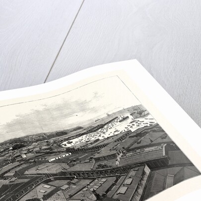 Chile: The Port of Valparaiso, Showing the Custom Houses, Dry Floating Dock, and Business Portion of the City by Anonymous