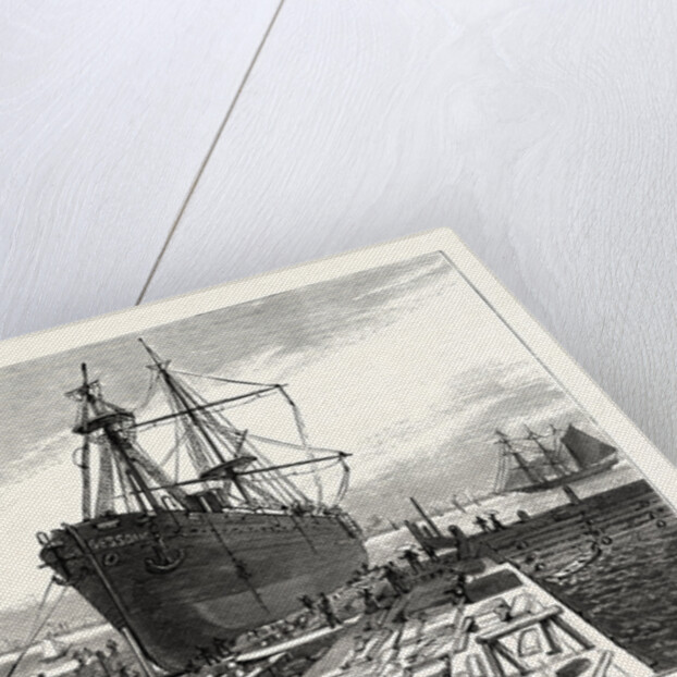 New York: Preparing to Remove the Obelisk from the Hold of the Steamer Dessoug, at the Clifton Dry Dock, Staten Island by Anonymous