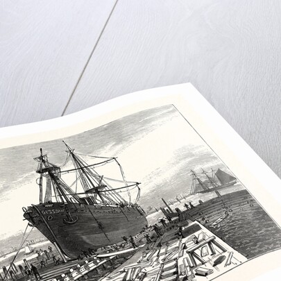 New York: Preparing to Remove the Obelisk from the Hold of the Steamer Dessoug, at the Clifton Dry Dock, Staten Island by Anonymous