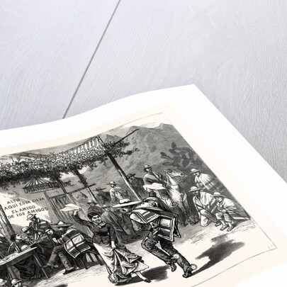 Chile: The Cueca, or National Dance; a Scene in a Roadside Inn Near Valparaiso by Anonymous