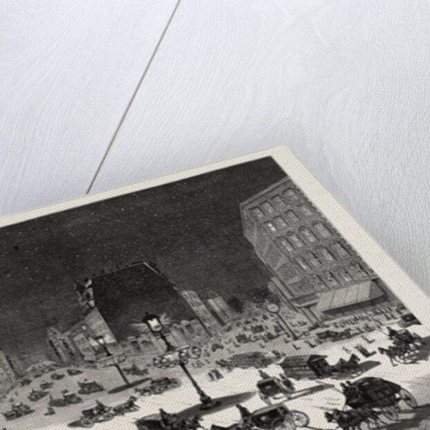 New York: Adapting the Brush Electric Light to the Illumination of the Streets, a Scene Near the Fifth Avenue Hotel by Anonymous