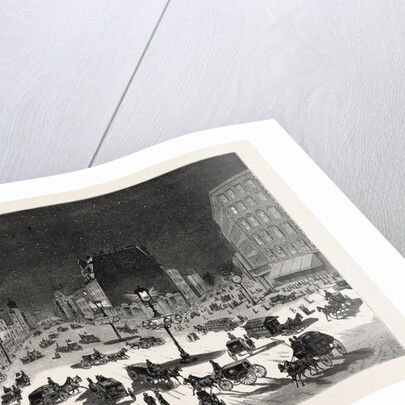 New York: Adapting the Brush Electric Light to the Illumination of the Streets, a Scene Near the Fifth Avenue Hotel by Anonymous