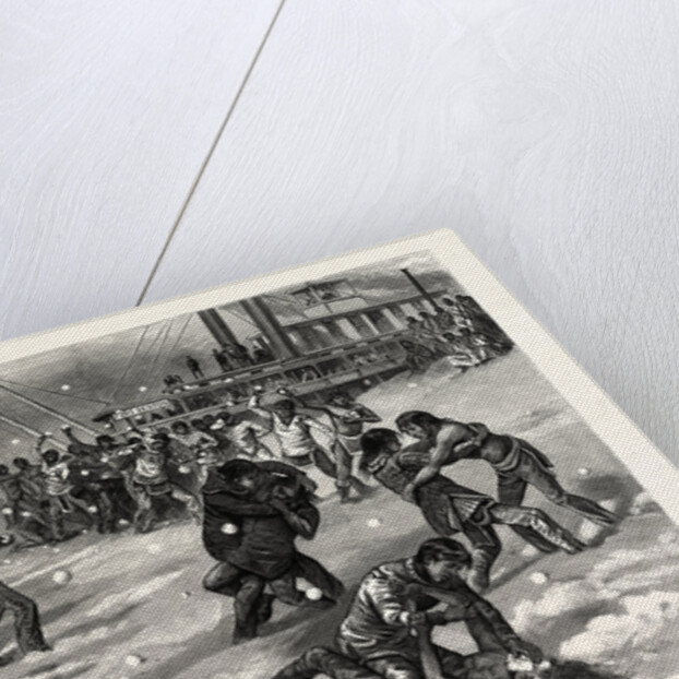 Dakota: A Snowball Battle Between Indian Boys, on the Banks of the Red River of the North by Anonymous