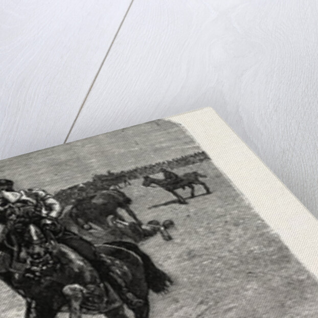 A Wrestling Match on Horseback Between the Dragoon Guards and the Royal Artillery, in the Transvaal by Anonymous