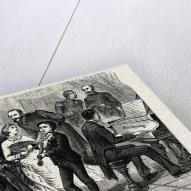 Maurice Dengremont, the Young Violinist, Playing Before the Imperial Family of Germany. Brasilian Violinist, 1867 - 1893 by Anonymous