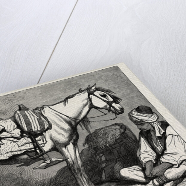 A Bosnian Peasant And His Horse, Bosnia. by Anonymous