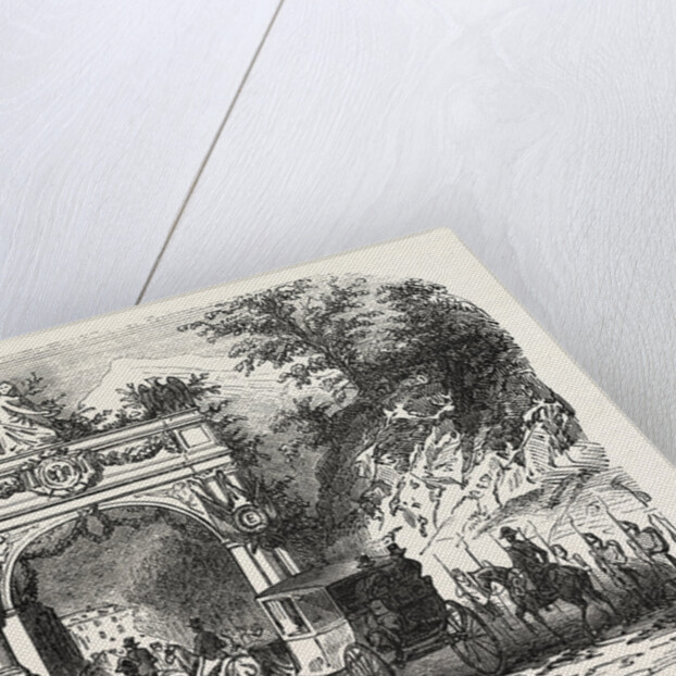 Arc de triomphe erected at the entrance of Eaux-Bonnes, for the reception of the Empress by Anonymous