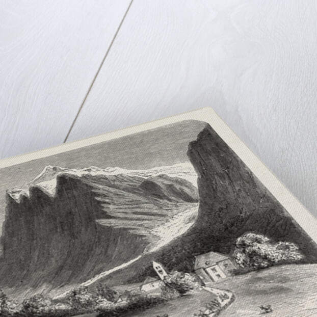 The village of Grindelwald and the glacier, near the Wetterhorn by Anonymous