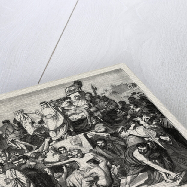 The death of Caesar, painting by M by Anonymous