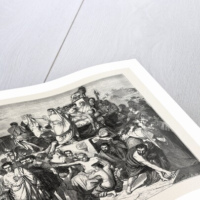 The death of Caesar, painting by M by Anonymous