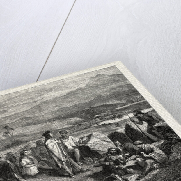 Adventurers in New Mexico,painting by Bourgoin by Anonymous