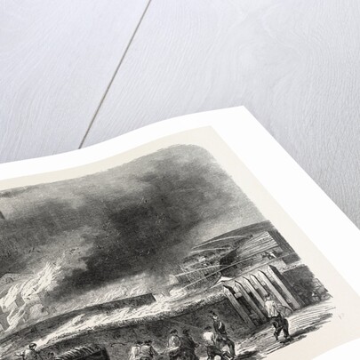 Spinning Wool and Silk Factory in Flames, Elbeuf, France. Seine-Maritime, Haute-Normandie by Anonymous