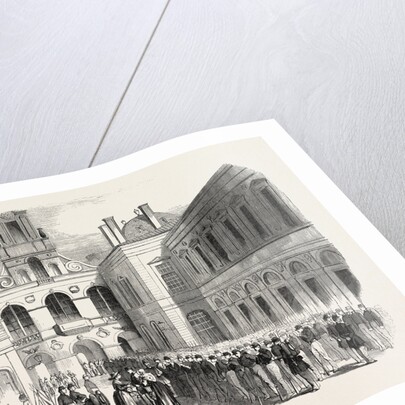 Inspection, in the Courtyard of the Townhall of Lyon, the Young Soldiers Sent to Crimea. 1855. France by Anonymous