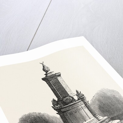 Project, a Memorial to the Enactment of Tanziinat, Engraving 1855 by Anonymous