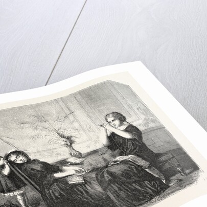 Salon of 1855. French School. Orphans, Engraving by Anonymous