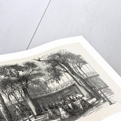 Expo 1855. Walkway of the Rotunda Annex, above the Cours-La-Reine. Paris, France, Exposition Universelle by Anonymous