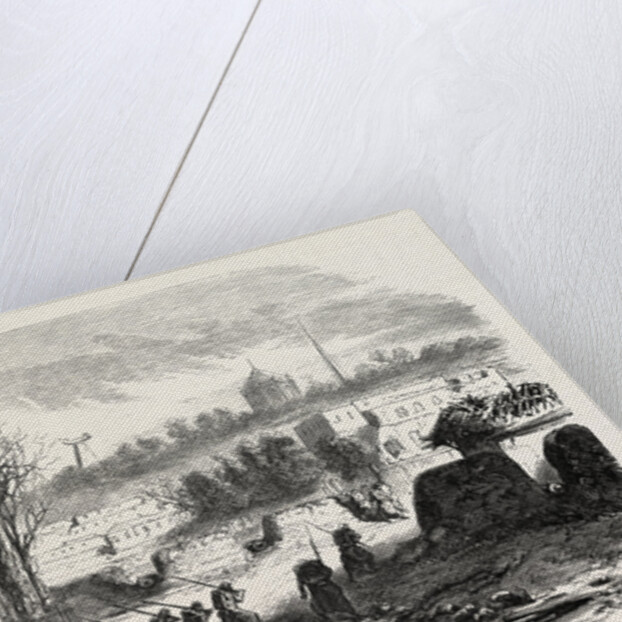 Layout Barricades in the Streets of Sevastopol. The Crimean War, 1855 by Anonymous
