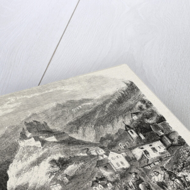 Castle Queyras, View from the Road of Abries, 1855. (Hautes-Alpes), France by Anonymous