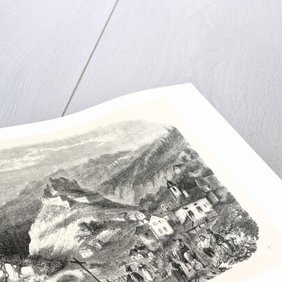 Castle Queyras, View from the Road of Abries, 1855. (Hautes-Alpes), France by Anonymous