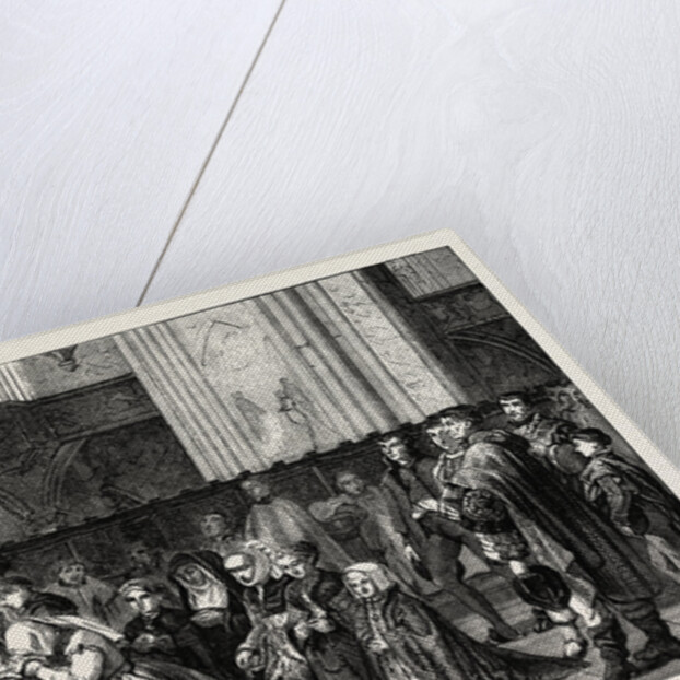 Salon of 1855. Belgian School. The Trentaines De Bertal De Haze, Engraving by Anonymous