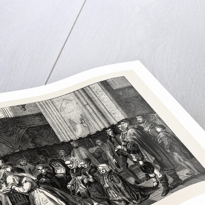 Salon of 1855. Belgian School. The Trentaines De Bertal De Haze, Engraving by Anonymous
