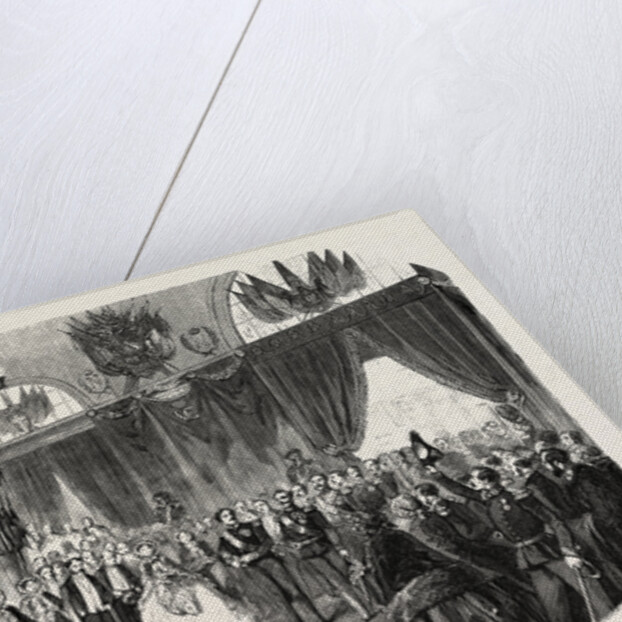 Reception of Hm the King of Sardinia on the Railway Station in Lyon, November 23, 1855. France by Anonymous