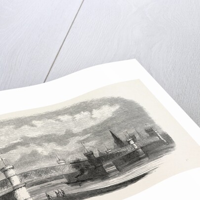Railway Erquelines Saint-Quentin: The New Bridge of Cologne, 1855 by Anonymous