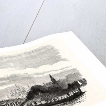 Passage of the Steamer Le Cygne Under the Galata Bridge in Constantinople (Istanbul), 1855 by Anonymous