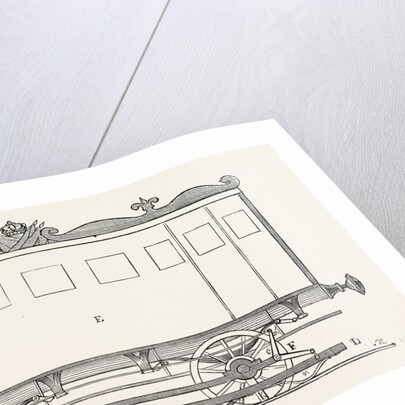 Telegraph Locomotives. Vertical Section of the Telegraph Wagon, 1855 by Anonymous