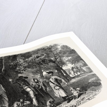 School Baden and Nassau. Gypsies, Engraving 1855 by Anonymous