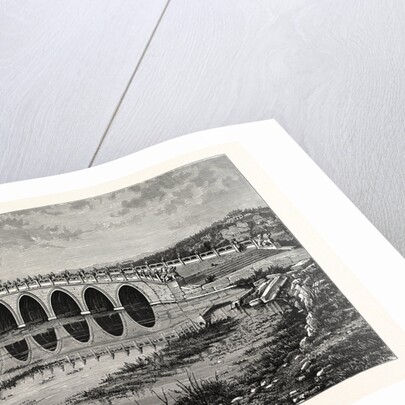 The Marble Bridge of Seventeen Arches Leading to the Island in the Lake of Onane-Cheon-Chane, China by Anonymous