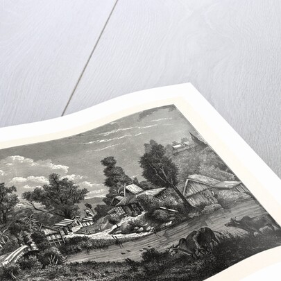 A Hamlet and Bridge in Cambodia by Anonymous