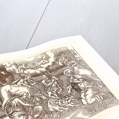 The Nativity, from a Scarce Print by Anonymous