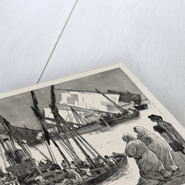 Departure of the Mudir's Troops from Dongola for Ambukol from a Sketch by Mr. F. Villiers, Our Special Artist with the Nile Expedition by Anonymous