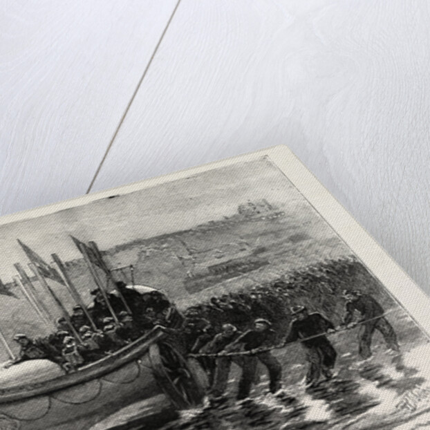 The Launch of a New Lifeboat at Cullercoats Northumberland by Anonymous