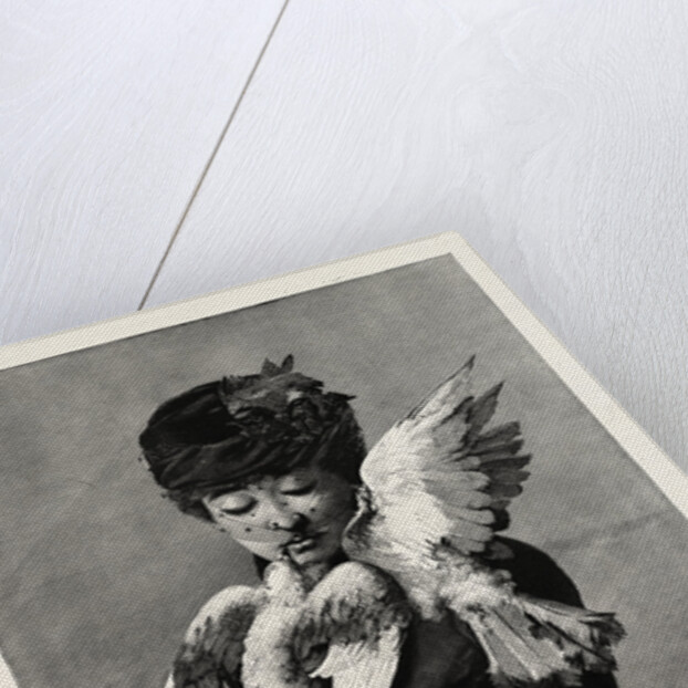 Lady and Pigeons by Anonymous
