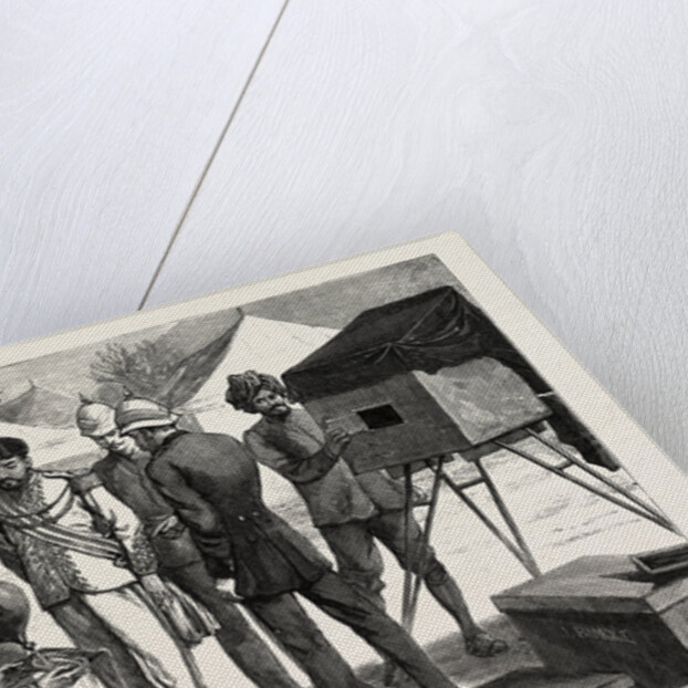 Fixing the Negative, Mr. Burke Posing the Ameer, the Ameer Yakoob Khan at Gandamak, Afghan War by Anonymous