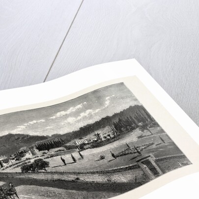 The Villa and Gardens from the Road, the Villa Palmieri, Florence, Italy by Anonymous