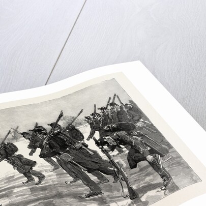 Dutch Soldiers Drilling on the Ice on the Amstel, Holland, the Netherlands by Anonymous