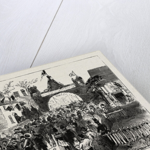 The Procession Entering the Village, Golden Wedding of Lord and Lady Cranbrook at Hemsted Park, Kent by Anonymous